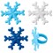 Blue Snowflake Cupcake Rings Cupcake Cake Decorating Rings 12 set